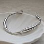 Organically Shaped Bangle Silver, thumbnail 3 of 7