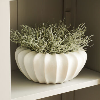 Ribbed White Decorative Bowl, 3 of 5