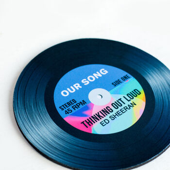 Personalised 'Our Song' Vinyl Record Mouse Mat, 9 of 12