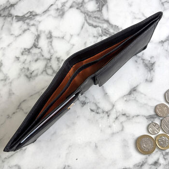 Black Soft Leather Wallet Rfid Blocking, 2 of 3