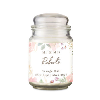 Personalised Wedding Large Scented Candle Jar, 5 of 7