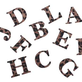 Felt Leopard Print Iron On Letters By Gemima London ...