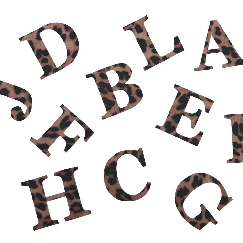 Felt Leopard Print Iron On Letters By Gemima London Notonthehighstreet