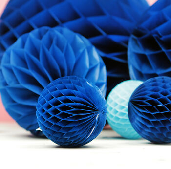 Navy Blue Honeycomb Party Decorations, 4 of 5