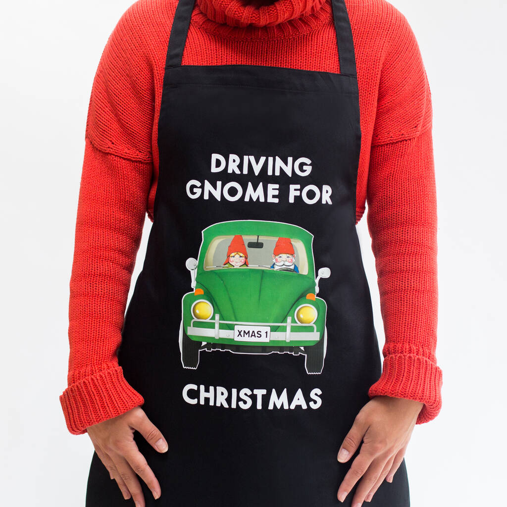 'Driving Gnome For Christmas' Apron, 1 of 5
