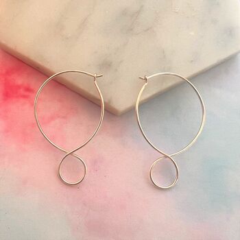 Minimal Sterling Silver Double Hoop Earrings, 3 of 6