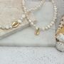 Pearl Choker Necklace With Gold Plated Seashell Charms, thumbnail 6 of 11