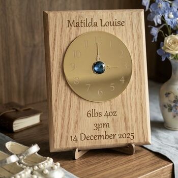 Personalised Birth Commemorative Plaque, Ornament, 2 of 10