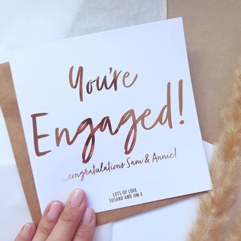 You’re Engaged! Personalised Engagement Card, 4 of 4