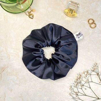 Three Pack Mixed Satin Scrunchie And Headband Set, 10 of 12