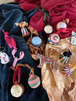 Personalised Ceramic Glitter Initial Bauble, 5 of 8