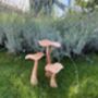 Set Of Three Wooden Mushrooms For Garden, thumbnail 3 of 12