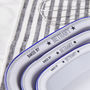 Personalised 'Baked By' Enamel Pie Dish Gift Set, thumbnail 2 of 2