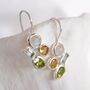 Moonstone, Peridot, Citrine And Topaz Earrings, thumbnail 3 of 5