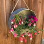Hanging Zinc Silver Round Wall Planter Flower Pot, thumbnail 1 of 5