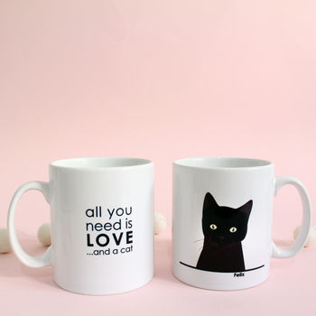 Personalised ‘All You Need Is Love And A Cat’ Mug, 5 of 6