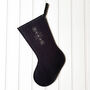 Embroidered Wool Felt Christmas Stocking, thumbnail 3 of 4