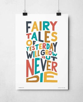 Fairy Tales Of Yesterday Lyric Print, 6 of 9