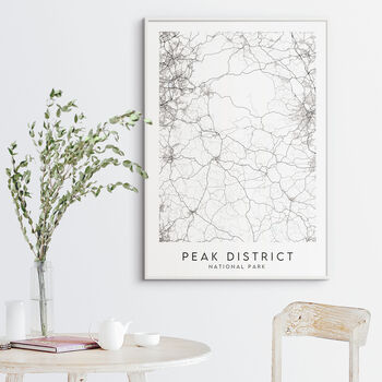 Peak District National Park Map Print, 3 of 4