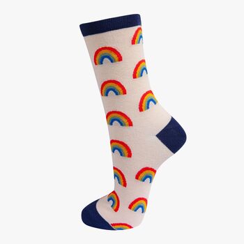 Rainbow Stripe Colourful Bamboo Socks Gift Box, 3 of 4