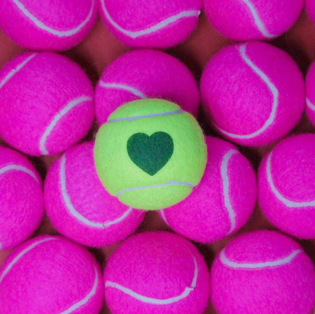 tennis lovers heart motif tennis balls by price of bath ...