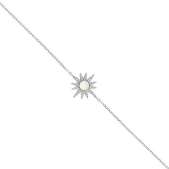 White Opal Sun Sterling Silver Bracelet, 7 of 9