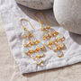 Opal Chandelier Gold Plated Silver Drop Earrings, thumbnail 3 of 10