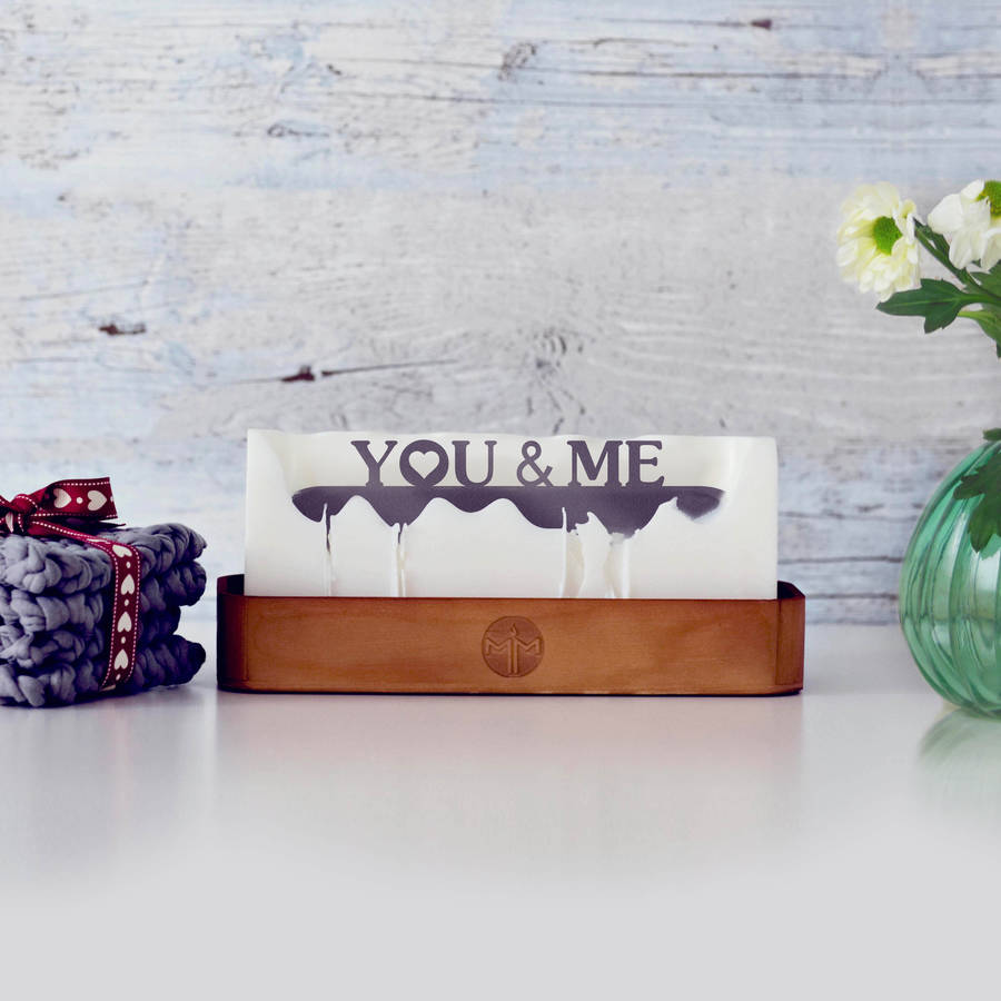 You And Me Hidden Message Candle By Melting Messages 