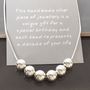 60th Birthday Handmade Silver Bead Necklace, thumbnail 2 of 6