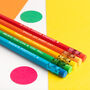 Motivational Rainbow Pencil Set, thumbnail 2 of 8
