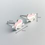 Sterling Silver Cupid's Arrow Heart Stud Earrings, thumbnail 2 of 5