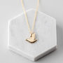 Solid 9ct Gold Dove Pendant, thumbnail 1 of 5