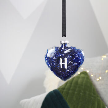 Initial Filled Glass Christmas Bauble, 8 of 9