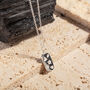 Recycled Silver Scattered Sparkly Dog Tag Necklace, thumbnail 1 of 6