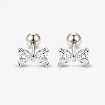 Gold Or Silver Cute Bow Stud Earrings, Women's Jewellery, 3 of 5