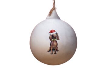 Working Cocker Spaniel Liver Ceramic Bauble, 2 of 2
