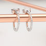 Sterling Silver And Semi Precious Crystal Hoop Earrings, thumbnail 2 of 6