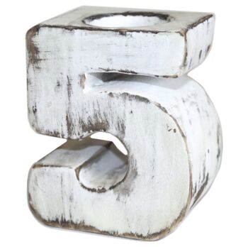 50th Birthday Candle Wooden Letters Decoration Gift, 2 of 5