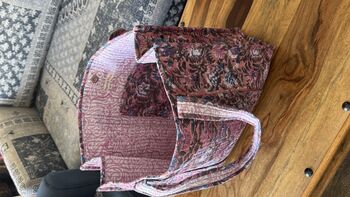 Block Print Quilted Tote Bag, Indian Print Handbag, 11 of 12