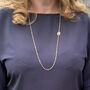 Long Gold Plated Chain Shell Necklace, thumbnail 2 of 7