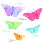 Butterfly Personalised Family Print Watercolour, thumbnail 5 of 8