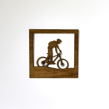 Wood Cut Mountain Bike Art, 4 of 5