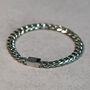 Cuban 8mm Men's Bracelet | Silver Stainless Steel / Rhodium Coating, thumbnail 2 of 8