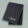 Personalised Fleece Blanket, Navy, thumbnail 1 of 5