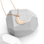 Personalised Rose Gold Plated Crescent Moon Necklace, thumbnail 7 of 9