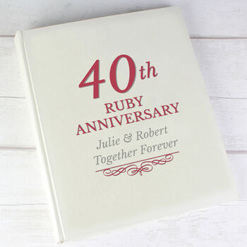 Personalised 40th Ruby Anniversary Photo Album, 2 of 8