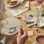 Afternoon Tea Linen Napkin Embroidery Set Kit Gift, thumbnail 1 of 9
