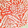 Bagru Block Printed Indian Table Runner, Red And White, thumbnail 5 of 11