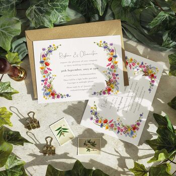 Wildflower Flat Evening Wedding Invitations, 2 of 7