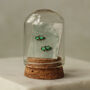 Cut Emerald Baguette Gold Studs, thumbnail 1 of 6